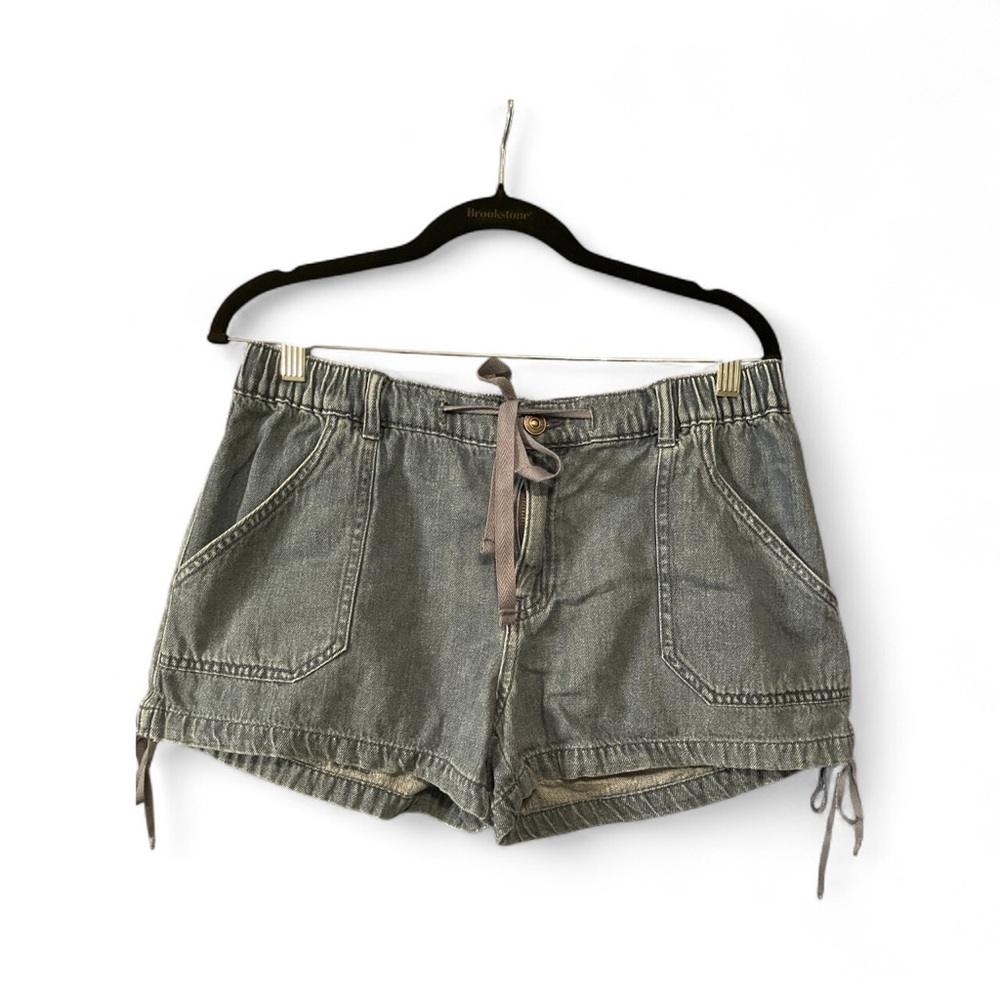 Happily Gray Women’s Denim Shorts with Ties - Picture 2 of 4